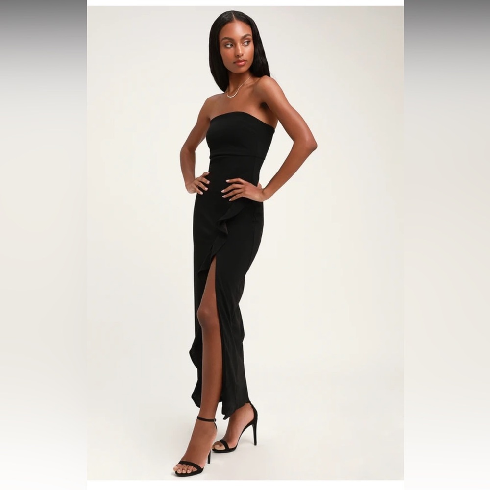 Lulus Black strapless formal dress